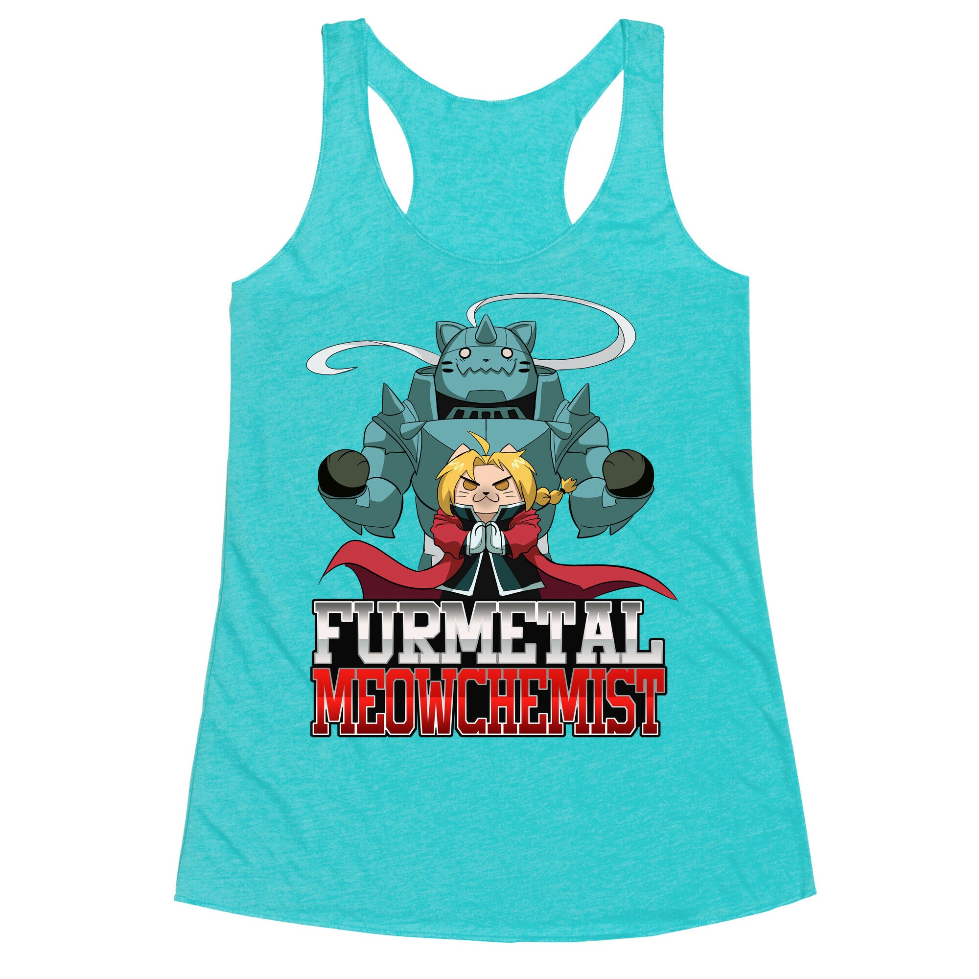 Furmetal Meowchemist Racerback Tank